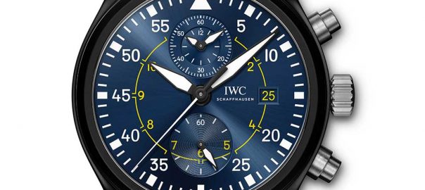 iwc montre aviateur chronograph blue angels closeup