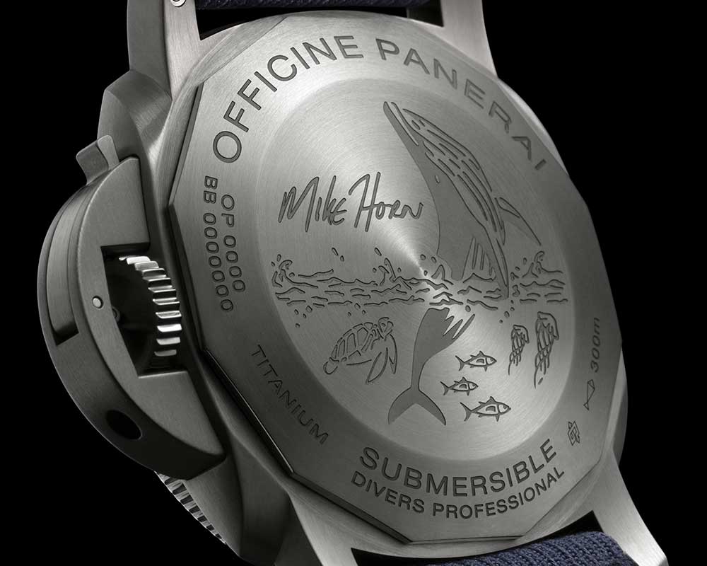 panerai submersible mike horn edition caseback