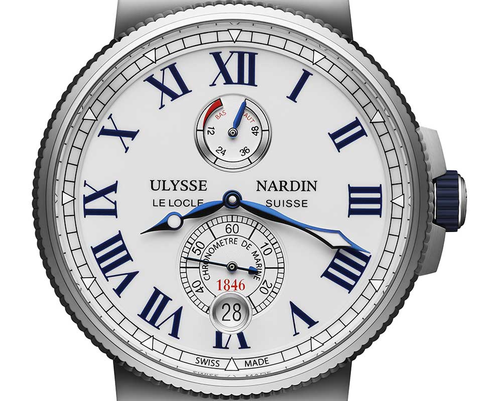 ulysse nardin marine chronometer closeup