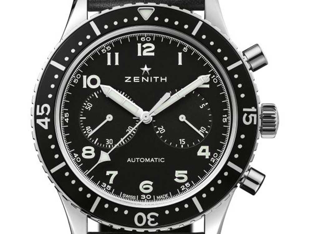 zenith heritage cronometro tipo cp2 closeup