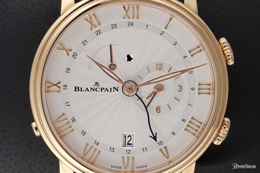 18k gold Blancpain Villeret Reveil GMT